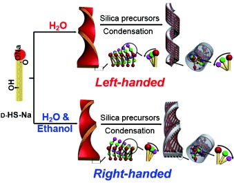 Handedness Inversion of Chiral Amphiphilic Molecular Assemblies Evidenced by Supramolecular Chiral Imprinting in Mesoporous Silica Assemblies