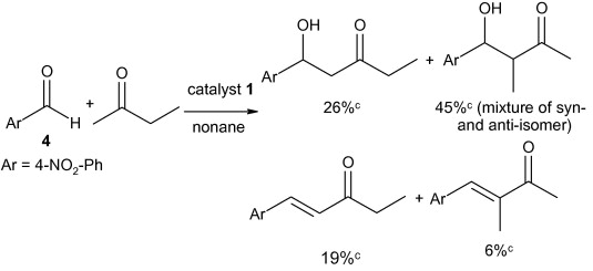 An Amphoteric Mesoporous Silica Catalyzed Aldol Reaction