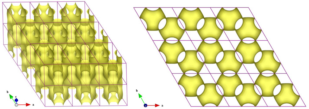Structural Study of Hexagonal Close-Packed Silica Mesoporous Crystal