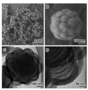 Hierarchal multi-lamellar silica vesicle clusters synthesized through self-assembly and mineralization 